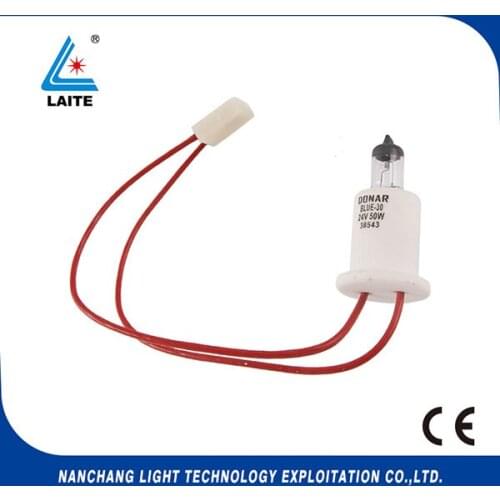 56053010 24V50W halogen bulb with red wire for Hanaulux blue 30 24V 50W operation room lighing free shipping-30pcs