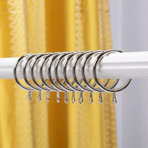 10PCS Strong Metal Drapery Window Curtain Ring - Rustproof & Chic - 4 Type Interior Diameter Available