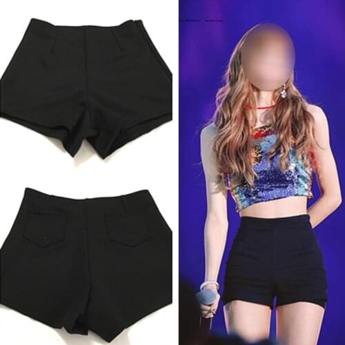 Pole Dance Costume Adult Female Jazz Clothing Pole Dance Shorts Sexy Elastic High Waist Korean Girl Group Pants Rave Clothes
