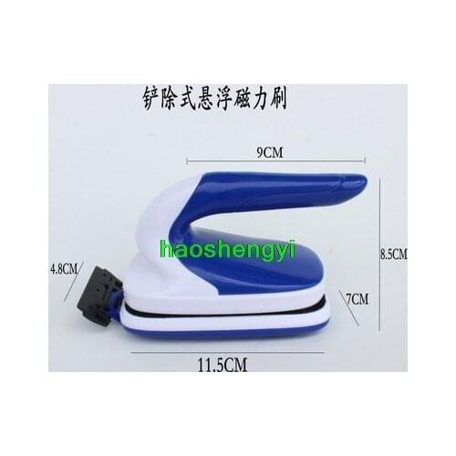 Fish tank suspension magnetic cleaning brush, strong suction aquarium turtle tank glass wiper double-sided brush