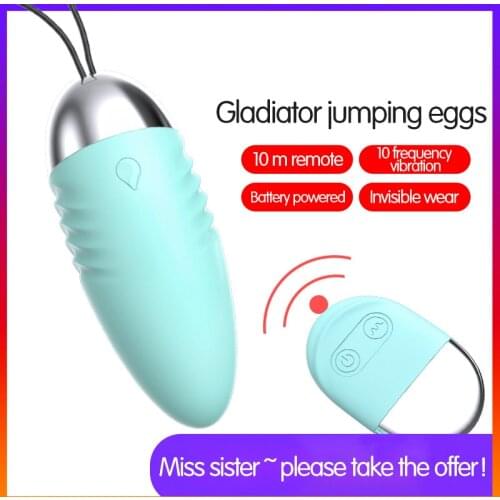 Powerful Silent Vibrator Eggs Wireless Remote Control Jump Egg Vaginal Massager Bullet Vibrator Adult Product Sex Toys For Woman
