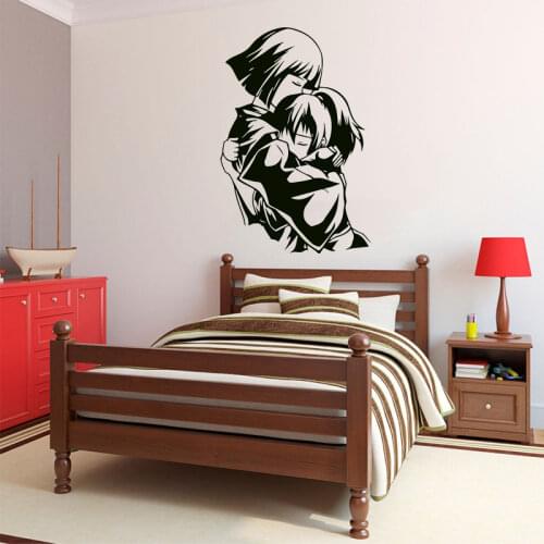 Cartoon Spirited Away Wall Sticker Kids Room Baby Nursery Anime Manga Hayao Miyazaki Spirited Away Girl Sister Wall Decal Vinyl