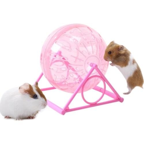 Breathable Clear Ball With Bracket Hamster Pets Product Small Running Ball Plastic Hamster Toy For Small Pets Random Color