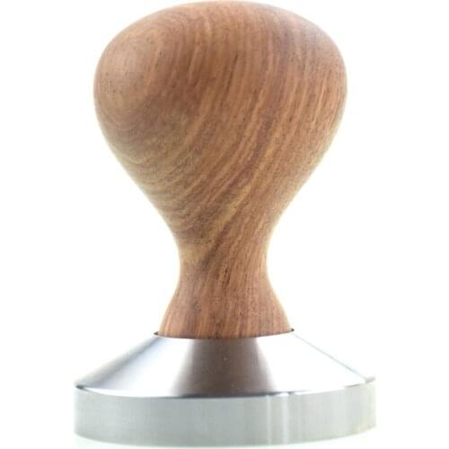 New Wooden Handle stainless steel Coffee Tamper 49/51/53/57/58 MM Flat Base Espresso Beans Press ToolS