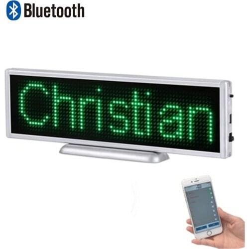New indoor P3 16 * 64 pixel built-in battery rechargeable sign LED mobile Bluetooth programmable mobile message display board