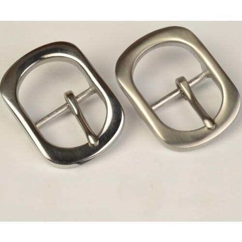 3cm Solid Stainless Steel Belt Buckle mirror Brushed Pin Buckle for Womens Jeans DIY Leather Craft Fit 29-30mm