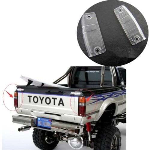 A Pair Unpainted Taillight Lampshade Fit For 1/10 Scale RC Toys Car Tamiya HILUX BRUISER 4WD TF2 Rock Crawler Model Truck