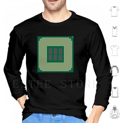 Cpu Tech Hoodies Long Sleeve Cpu Processor Amd Intel I3 I5 I7 Ryzen Tech Chip Micro Microchip Computer Laptop Pc