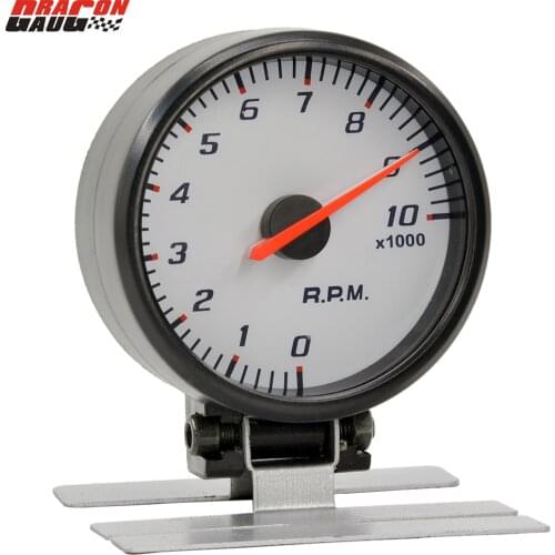 Dragon 60mm Stepper Motor Black Shell Blue Backlight Pointer Car Rev Counter Tachometer Pointer Gauge RPM Meter Free Shipping
