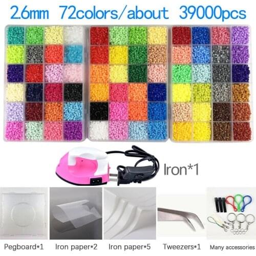 2.6mm/5mm Hama Beads Contains tool Iron Beads Perler Fuse Bead Jigsaw Puzzle DIY Toy Kids Creative Handmade Craft Toy Gift