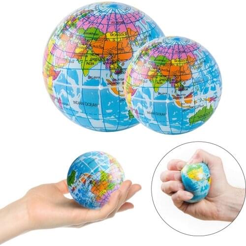 Stress Relief World Map Foam Ball Atlas Globe Palm Ball Planet Earth Ball Adult Kids Novelty Funny Gadgets Anti Stress Toys