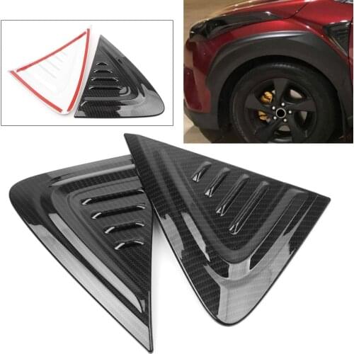 Carbon Fiber Color Car Styling Side Wing Fender Air Vent Cover Trim Decoration For Toyota C-HR CHR 2016 2017 2018 ABS Plastic