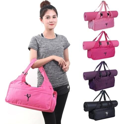 2021 Gym Yoga Bag Men Women Outdoor Training Fitness Sport Bags Travel Sports Workout Handbag with Shoes Compartment Without Mat