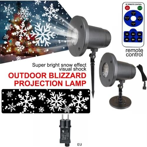 LED Colorful Rotating Laser Stage Lighting White Snowflake Blizzard Rotating Projection Lamp Stage Lights