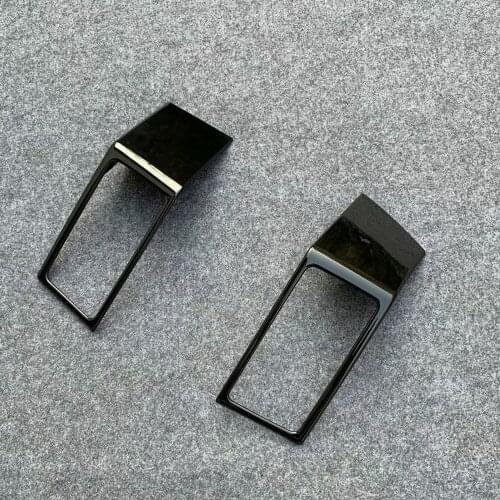 For Mitsubishi Delica 2020 2021 ABS Black Interior Middle Center Console Air Condition Vent Outlet Cover Trim Accessories