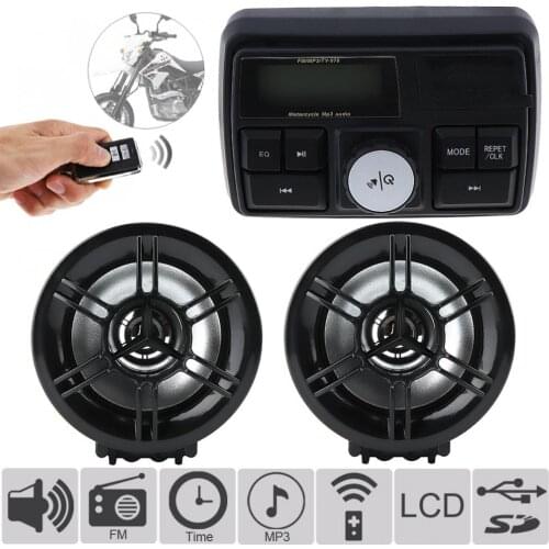 12V 10W Waterproof Anti-theft Sound MP3 Player Motorcycle Audio with Display Screen for Motorcycle / Electric Vehicle