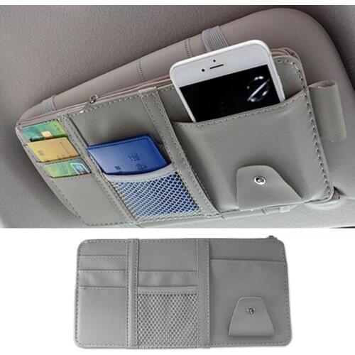 VODOOL Multi Function Automobile Car Sun Visor Organizer Pouch Storage Bag Case Hanging Card Holder Universal Car Interior Acces