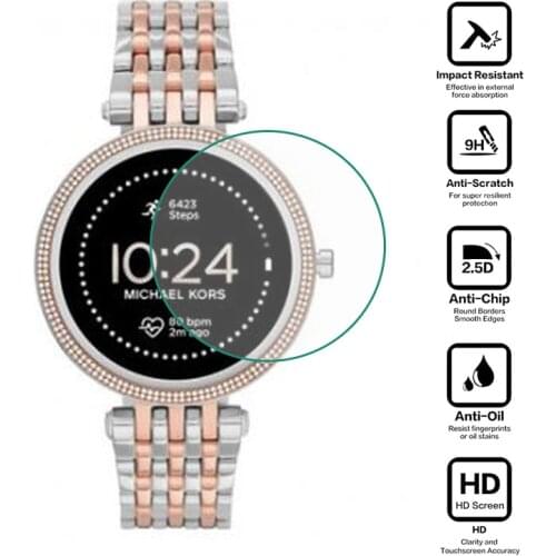 Tempered Glass Protective Film For Michael Kors Access Gen 5E MKGO/Darci Smartwatch LCD Screen Protector Cover Watch Protection