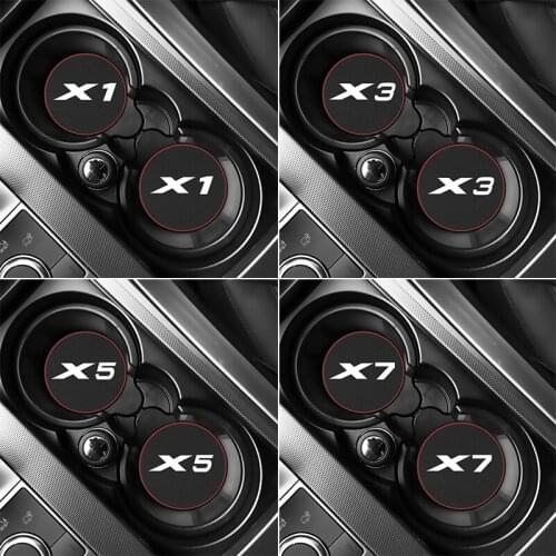 1pcs auto leather Water Cup Bottle Holder Anti-slip Pad Mat case for X1 X2 X3 X4 X5 X6 X7 BMW M2 M3 M4 M5 car accessories