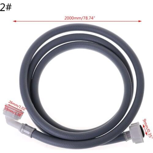 MEXI 1PC 2m Washing Machine Dishwasher Inlet Pipe Water Feed Fill Hose With 90 Degree Bend Household Washing Machine Replacement