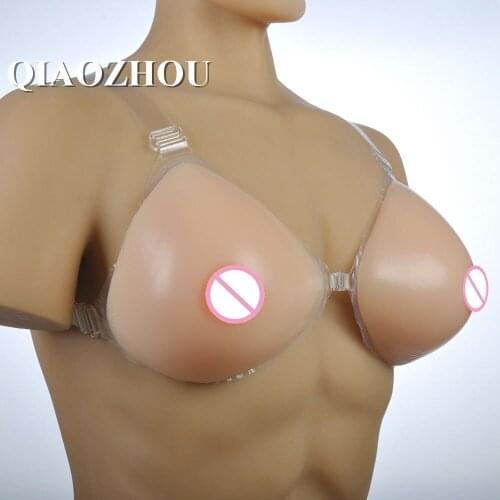 1800g/pair crossdress silicone breast forms realistic natural soft prosthesis for shemale