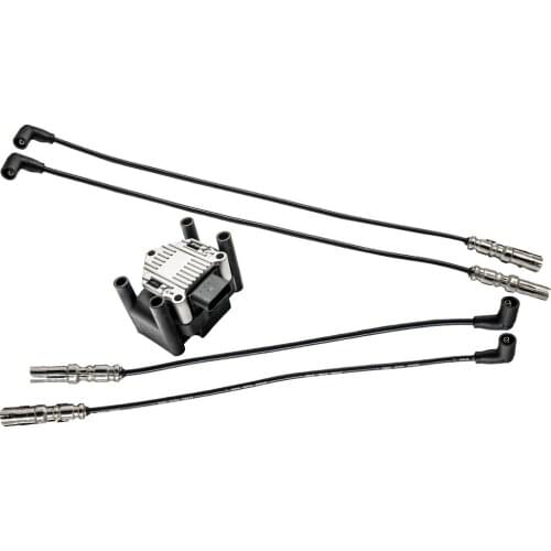 1x Ignition Coil Ignition Module +4x Ignition Wire Set for AUDI A3 (8L1) 1.6 for VW POLO 6N Lupo 6X SEAT AROSA 6H 1.4 BJ -05