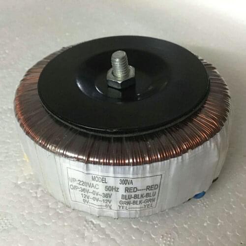 300AV 300W input 220v to AC Double 36V and Double group 12V and single 6V Copper toroidal audio transformer for amplifier board
