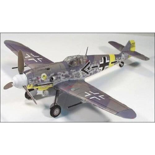 3D Paper Model Fighter Messerschmitt Bf-109 Aircraft Airplane DIY Puzzle Toy