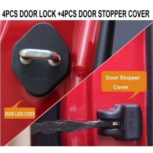 ACCESSORIES FIT FOR HONDA HR-V VEZEL 2014 - 2016 DOOR LOCK BUCKLE+STOPPER COVER ARRESTER CATCH CASE CAP LIMITING 8pcs