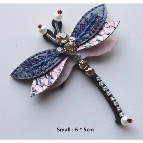 Large Dragonfly Applique for Clothes Sewing on Rhinestone Beaded Applique for Jackets Jeans Bags Shoes Beading Sequins