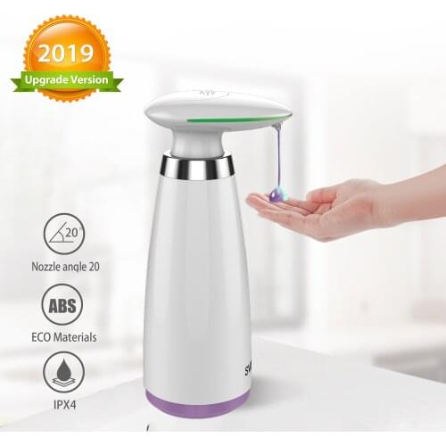 350ml Automatic Soap Dispenser Hand Free Touchless Sanitizer Bathroom Dispenser Smart Sensor Liquid Soap Dispenser for Kitchen