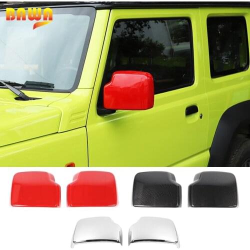 BAWA Rear View Mirror Cover for Suzuki Jimny Car Rearview Mirror Decoration Sticker for Suzuki Jimny 2019-2021 Auto Accessories