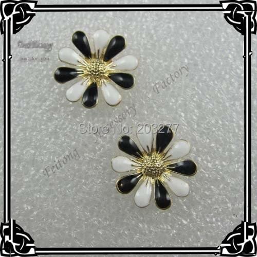 Free shipping!50pcs/lot 2CM diameter metal flower button Decoration button