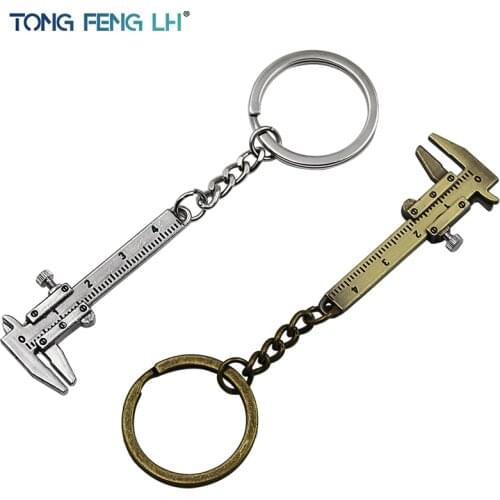 Keychain automobile Turbo key chains Mini Vernier Caliper Key Ring Car Styling Accessories for vw mazda audi BMW Toyota Opel