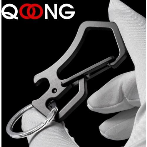 QOONG 2020 High-Grade Keychain Keyrings Portable CNC Tool Key Chain Ring Holder Simple Chic Gift For Men Women For Car Y50