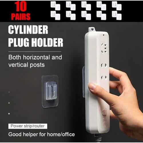 10pair Double-Sided Adhesive Wall Hooks Suction Cup Multifunctional Sucker Hook Waterproof Wall Hanger Household Storage Holder