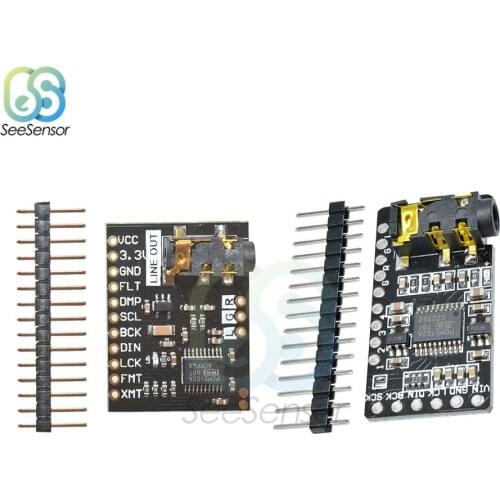 For Raspberry Pi pHAT Sound Card I2S IIC Interface PCM5102 DAC Decoder Module Audio Board With Stereo Jack Beyond ES9023 PCM1794