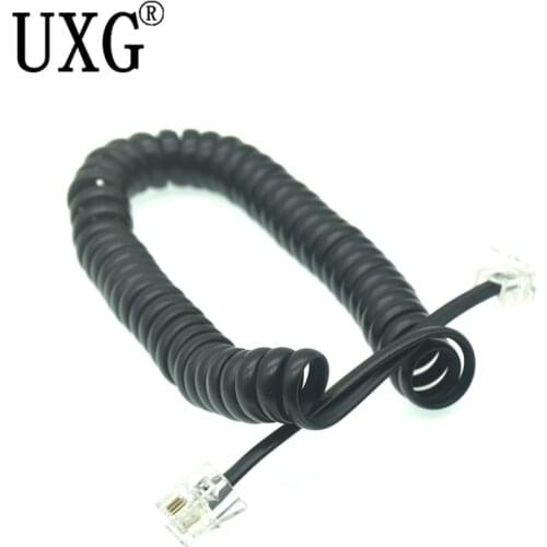 RJ11 Cable Telephone Extension Cord Lead Phone Coiled Cable Wire Line 4P4C Plug RJ11 Spring Cable 1.5m 2.5m