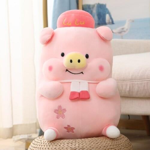 Kawaii Sitting Pig Plush Toys Stuffed Cute Pig Doll Lovely Animal Pillow Soft Cartoon Cushion Kid Girls Christmas Gift