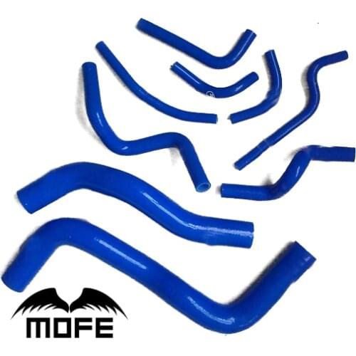 Mofe 9pcs Blue Silicone Radiator Coolant Heater Hose Kit For Galant 2.0 / 2.5 98 ~ 05