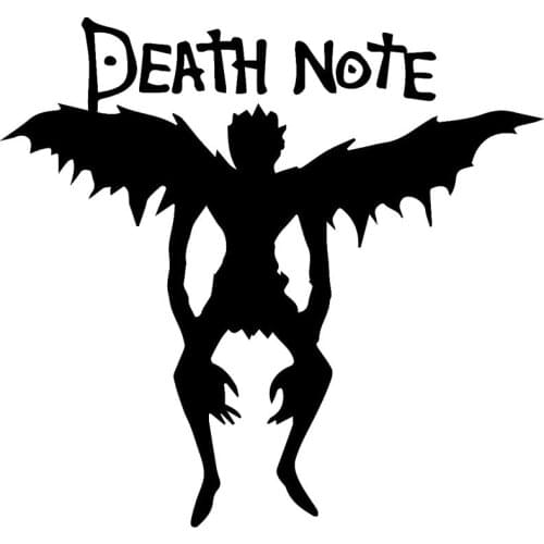 DEATH NOTE Ryuk Fashion Vinyl Sticker for Macbook Pro laptop & Car-Styling Black/Silver Cool and Creative CarBody Window Helmet