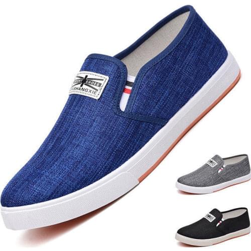 Mens Casual Sneakers Canvas Lightweight Breathable Slip-on Male Shoes Comfortable Walking Flats Zapatos De Hombre кеды мужские