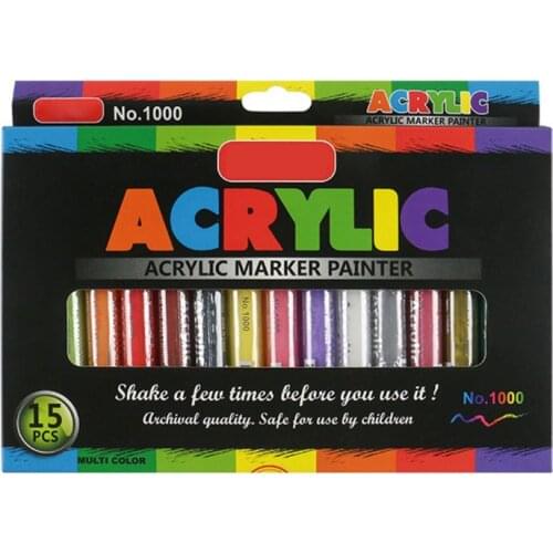 4/8/12/15/24/36 Colors Acrylic Paint Marker Pen Detailed Marking for DIY Album LX9A