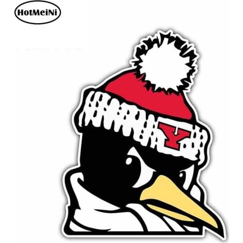 HotMeiNi 13cm x 10.3cm For Youngstown State Penguins Funny Car Stickers Occlusion Scratch Decal Car Bumper Window Stickers