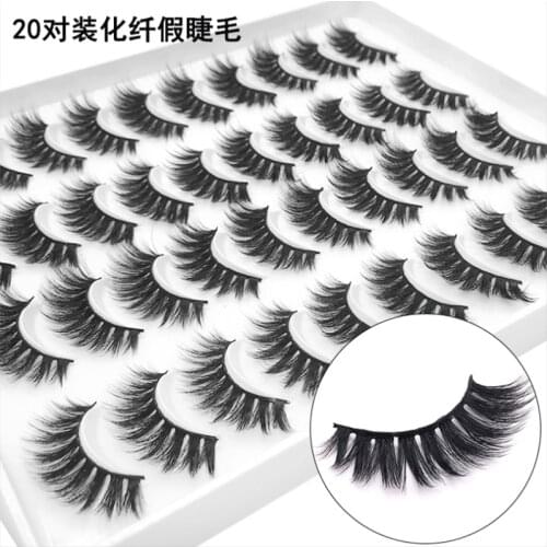 20 pairs of 3D mink eyelashes natural/dense false eyelashes soft mink eyelashes small bundle makeup extension tool