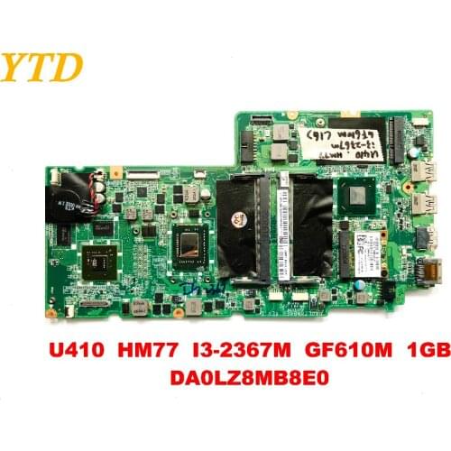 Original for Lenovo U410 laptop motherboard U410 HM77 I3-2367M GF610M 1GB DA0LZ8MB8E0 tested good free shipping