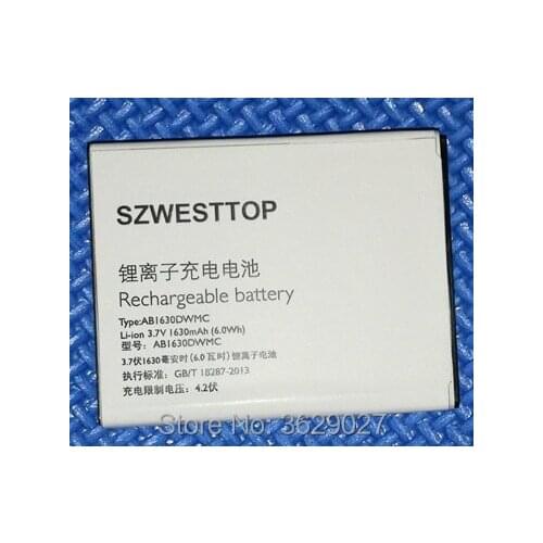 SZWESTTOP original AB1630DWMT battery For philips S307 W536 cellphone AB1630DWMC Batterie for XENIUM CTS307 CTW536 smart phone