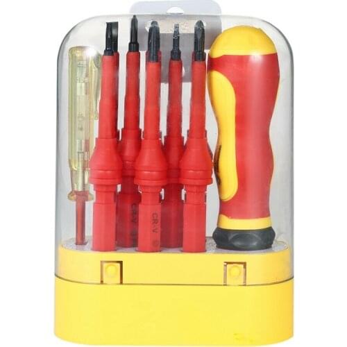 PENGGONG 10Pcs Magnetic Insulated Screwdriver Set 500V VDE Insulated Electrician Screwdriver Electrical Work Repair Kit CNIM Hot