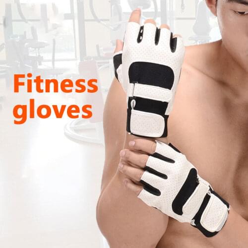 Sports Gloves Gym Gloves Fitness Weight Lifting Gloves Cycling Bike Half-finger Fingerless Men Body Building Training Workout
