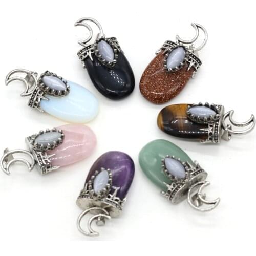 Natural Stone Amethysts Pendant High Quality Crystal for Charms Jewelry Making Pendant Necklace Reiki healing gift